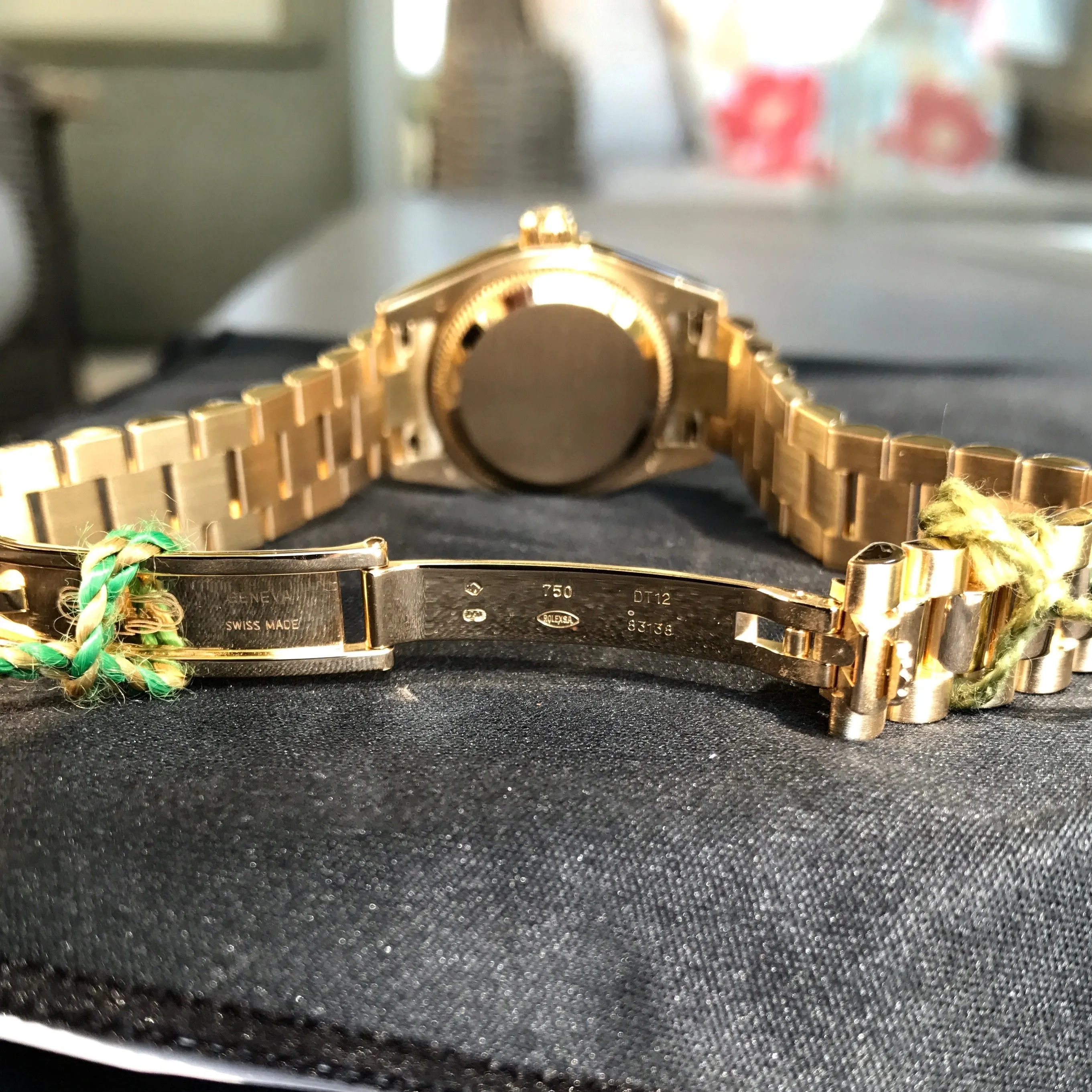 Rolex Datejust 179178 Ladies President Black Diamond Automatic 26mm Wristwatch Box & Papers
