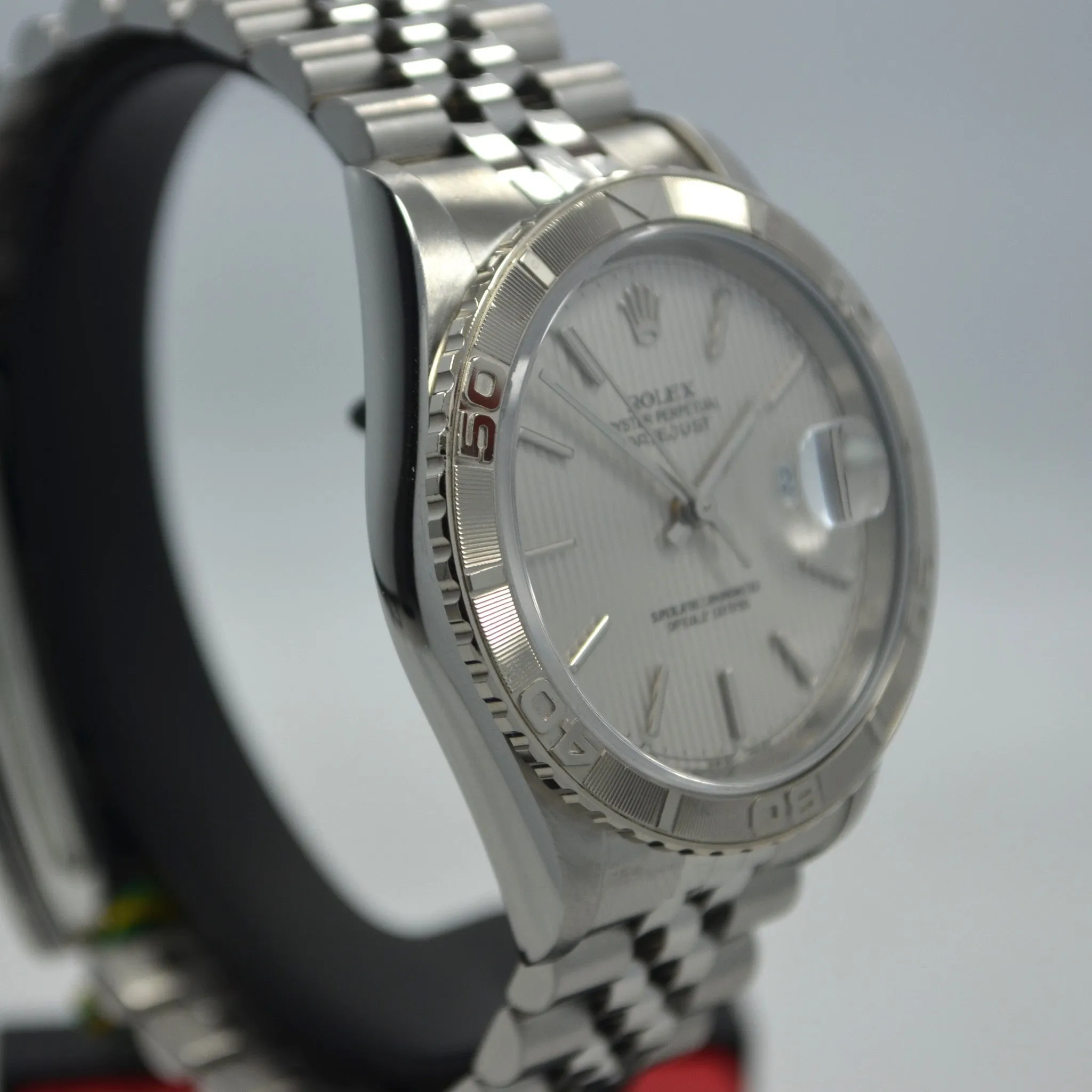 Rolex Datejust Turnograph Thunderbird Silver Tapestry Dial 16264 "U" 1997 Watch