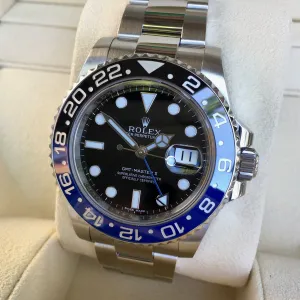 Rolex GMT Master II 116710 BLNR Batman Ceramic Steel Automatic Watch Box Papers