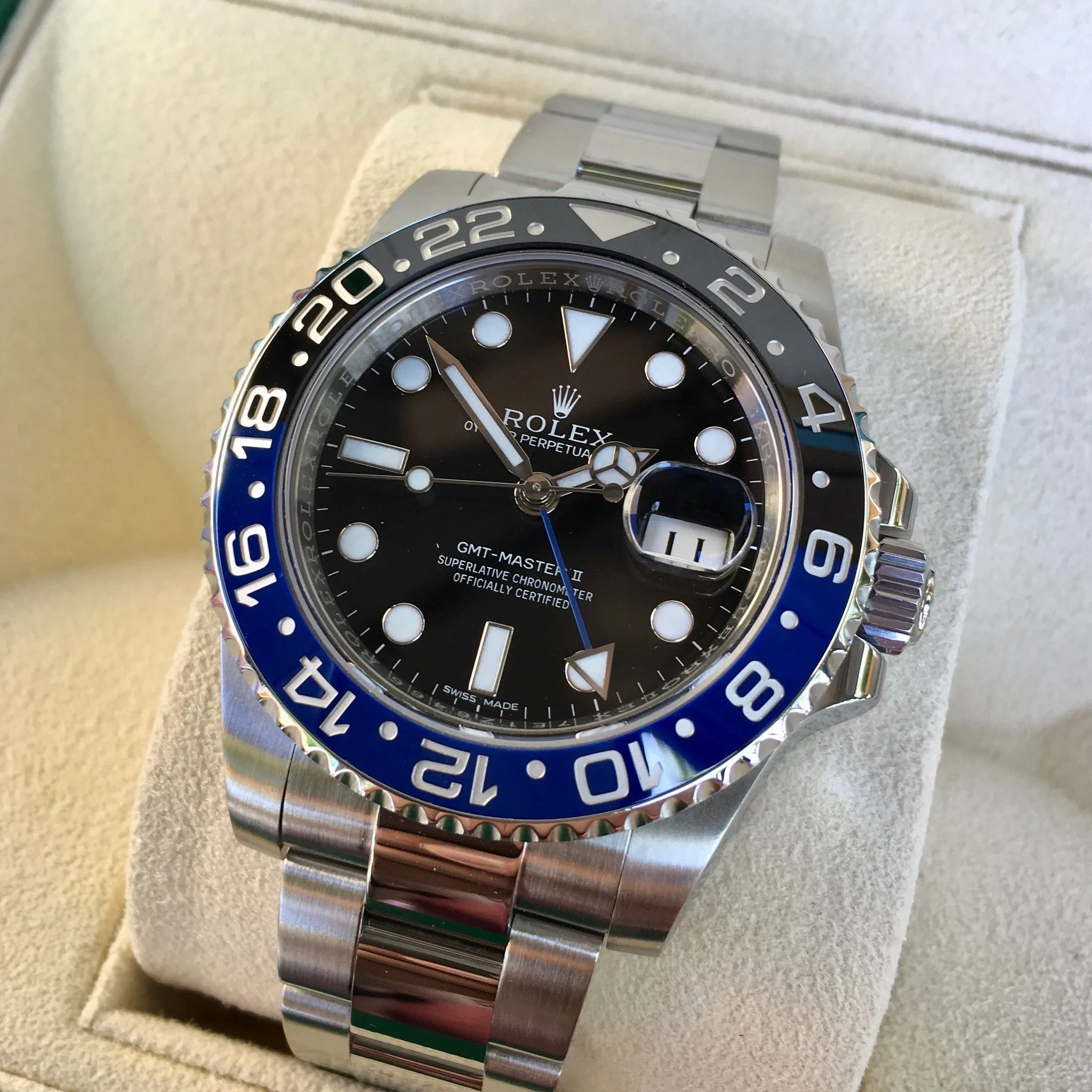 Rolex GMT Master II 116710 BLNR Batman Ceramic Steel Automatic Watch Box Papers