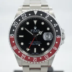 Rolex GMT Master II 16710 Stainless Steel Coke Automatic Wristwatch "Y" Series