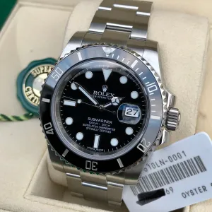 Rolex Submariner Date 116610 LN Stainless Steel Ceramic Wristwatch 2016 Box Papers