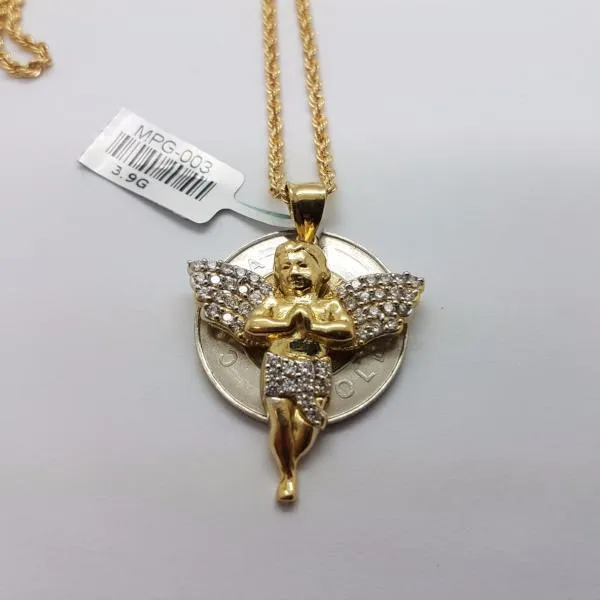 Rope Chain 10K With Pendentif Angle 10K