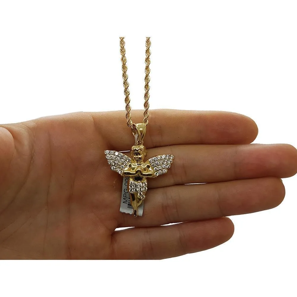 Rope Chain 10K With Pendentif Angle 10K