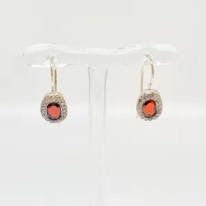 Rosa Maria Bo 114 Silver, Garnet and Diamond Earrings