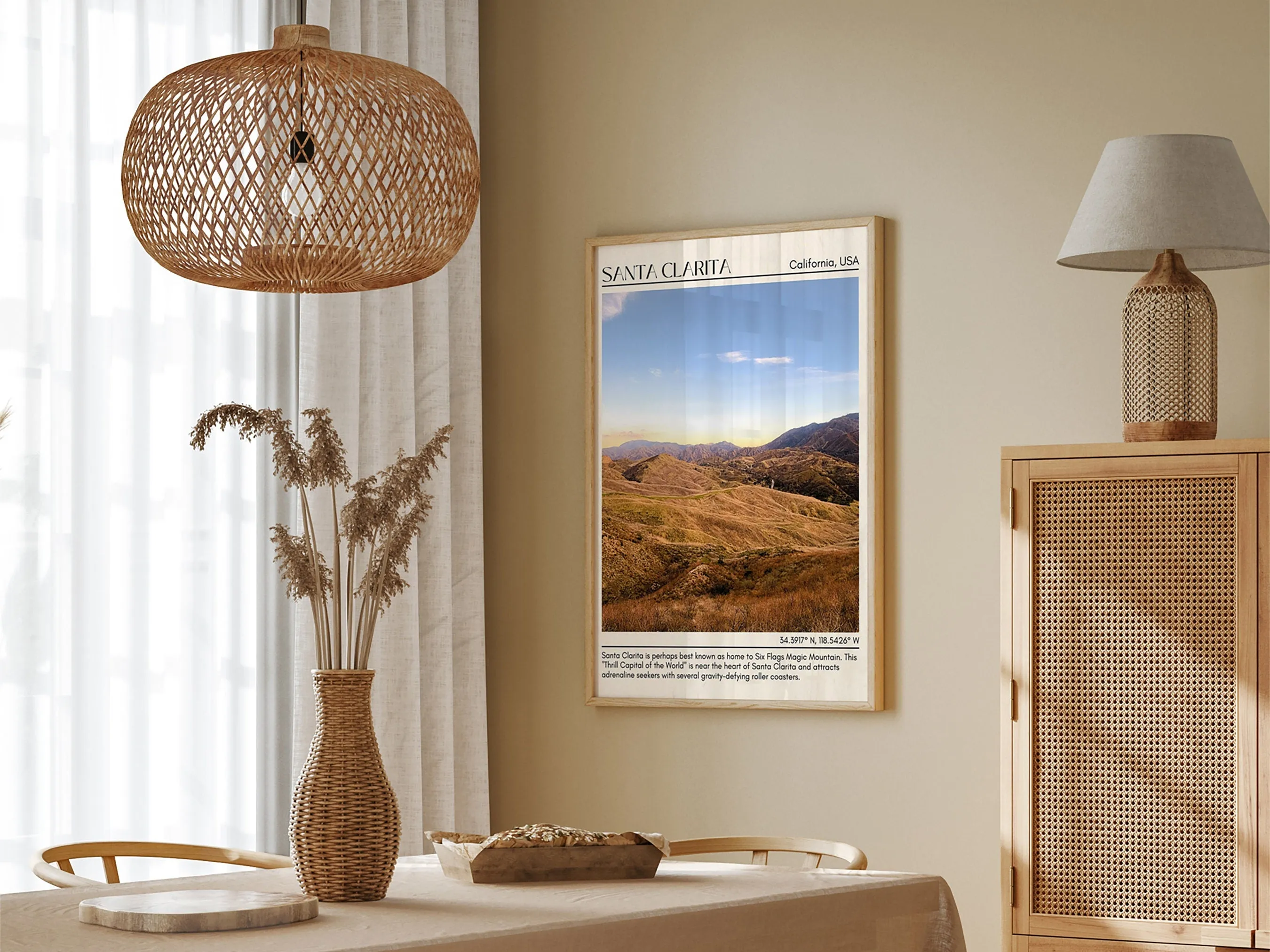 Santa Clarita Minimal Wall Art, California, USA