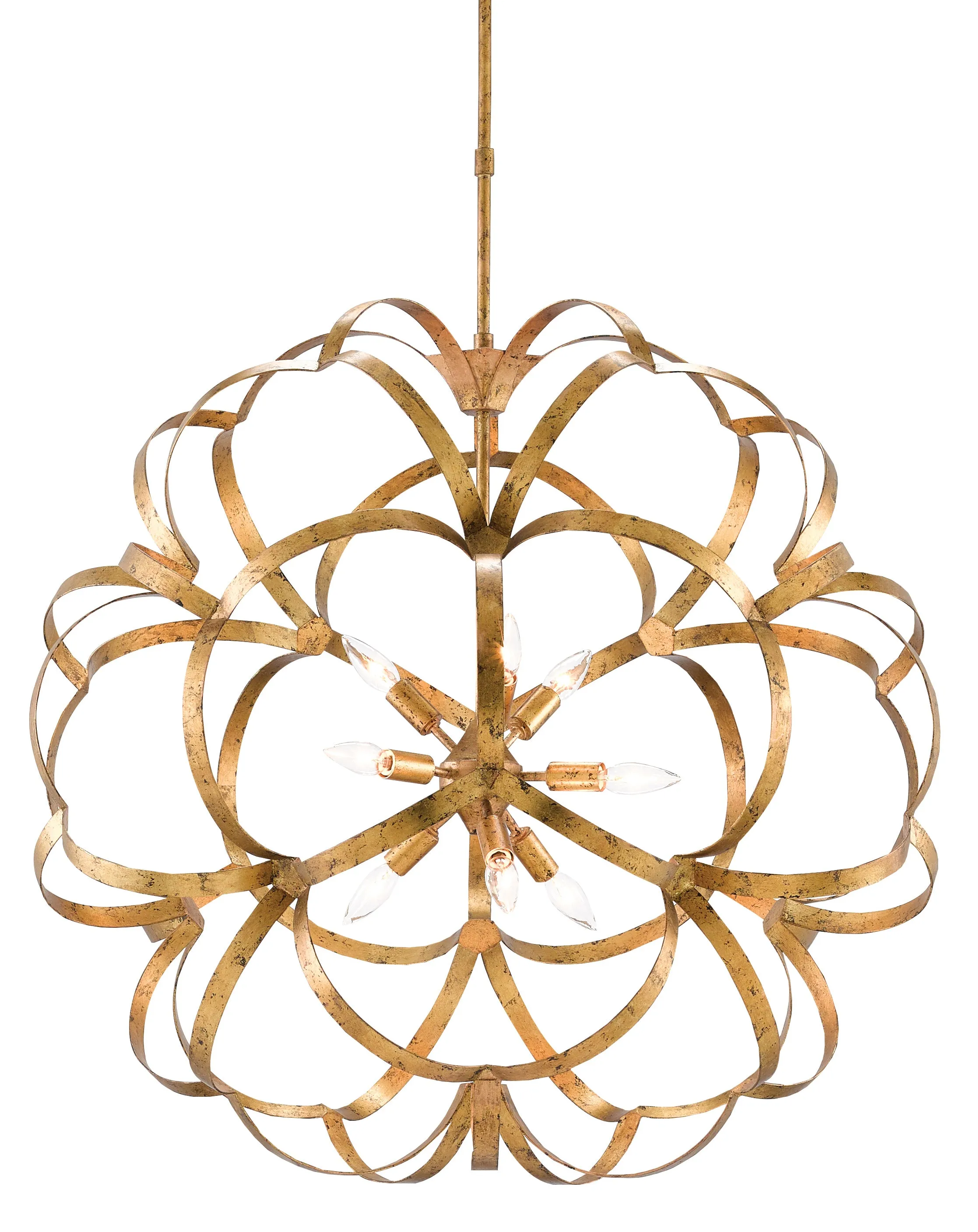 Sappho Gold Orb Chandelier