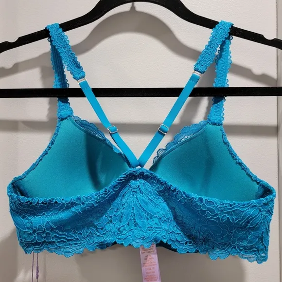 Savage X Fenty Romantic Corded Lace Front-Closure Push-Up Bra 34C