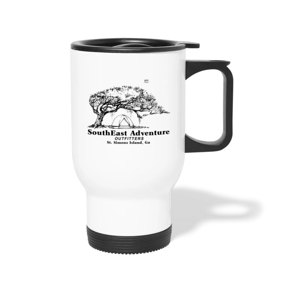SEA Tree and Tent Logo Travel Mug