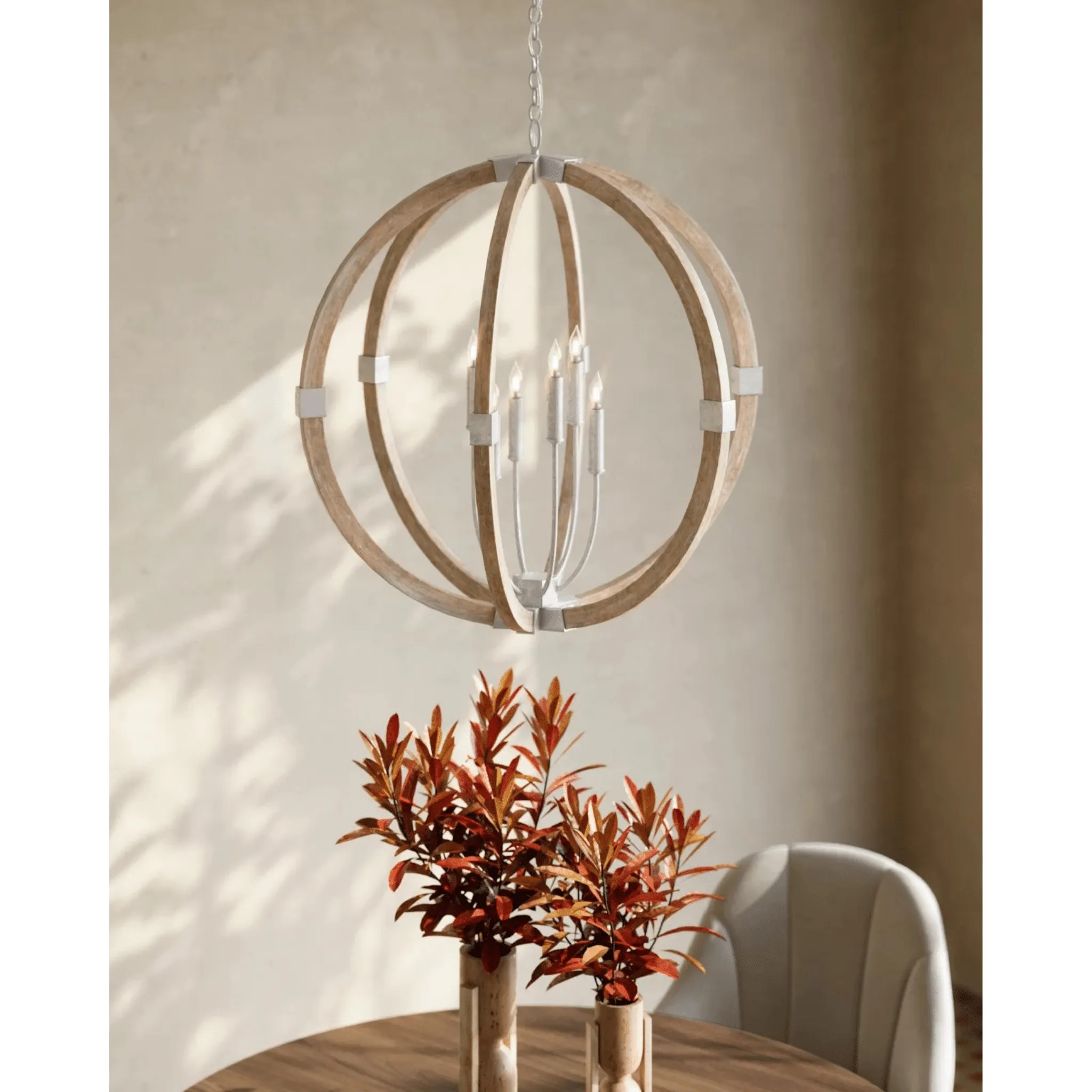 Sebastian Sandstone Orb Chandelier