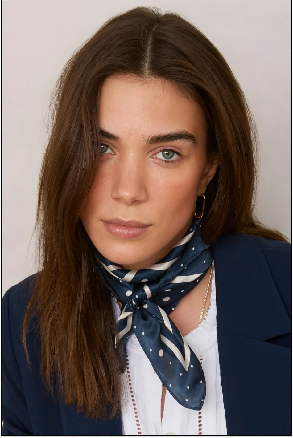 Serena Silk Scarf - Midnight Spot