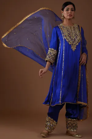 Serene Sapphire Kurta-Salwar & Dupatta