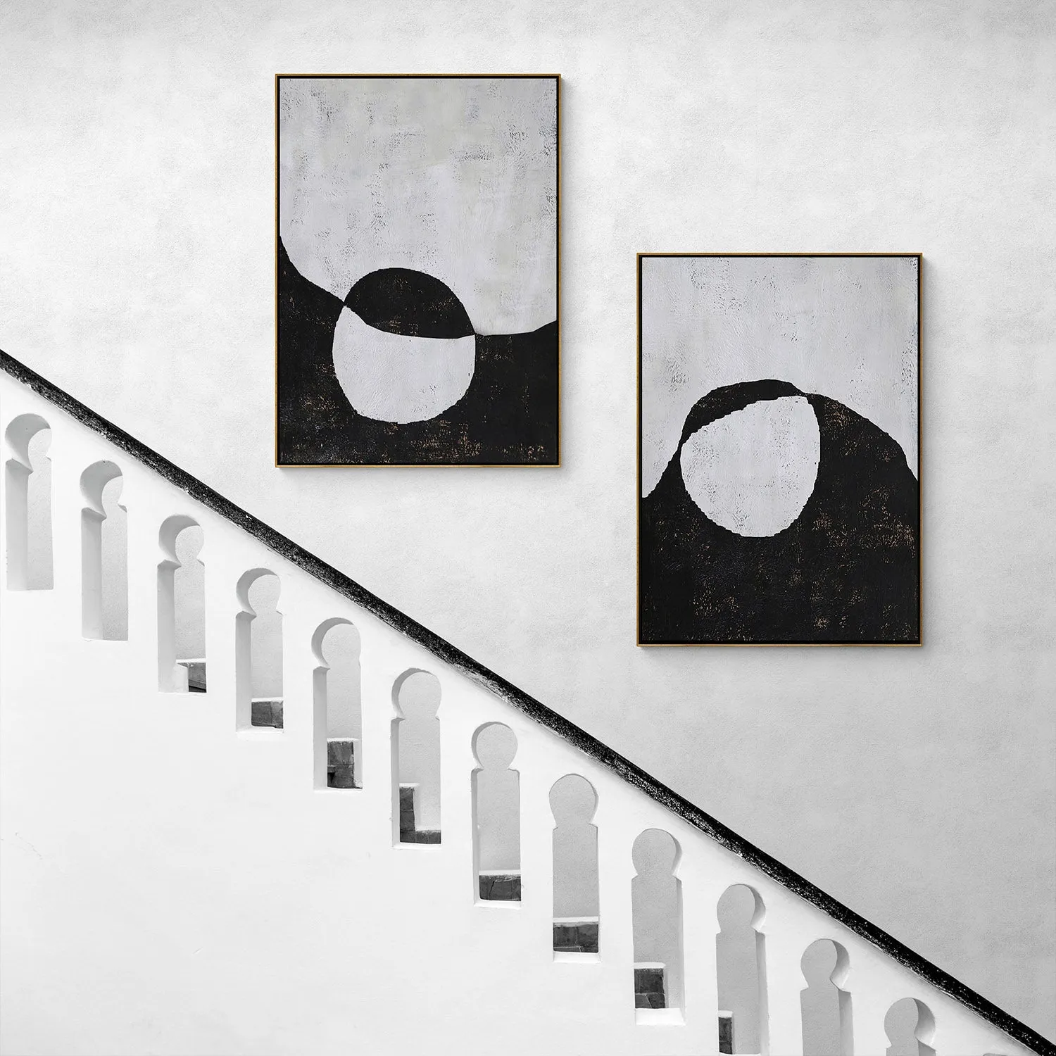 Set of 2 Abstract Landscape Painting P52