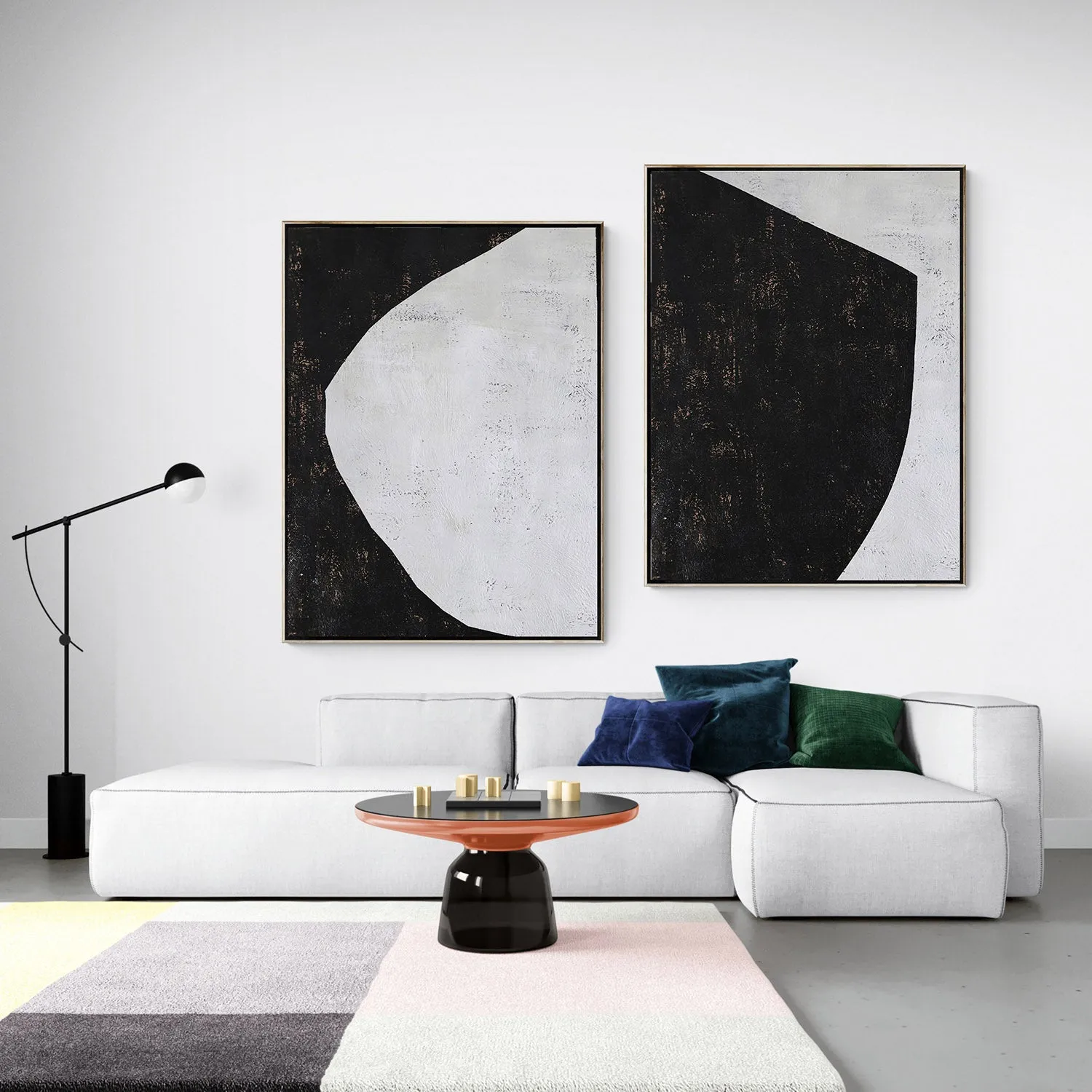 Set of 2 Geometric Painting P47