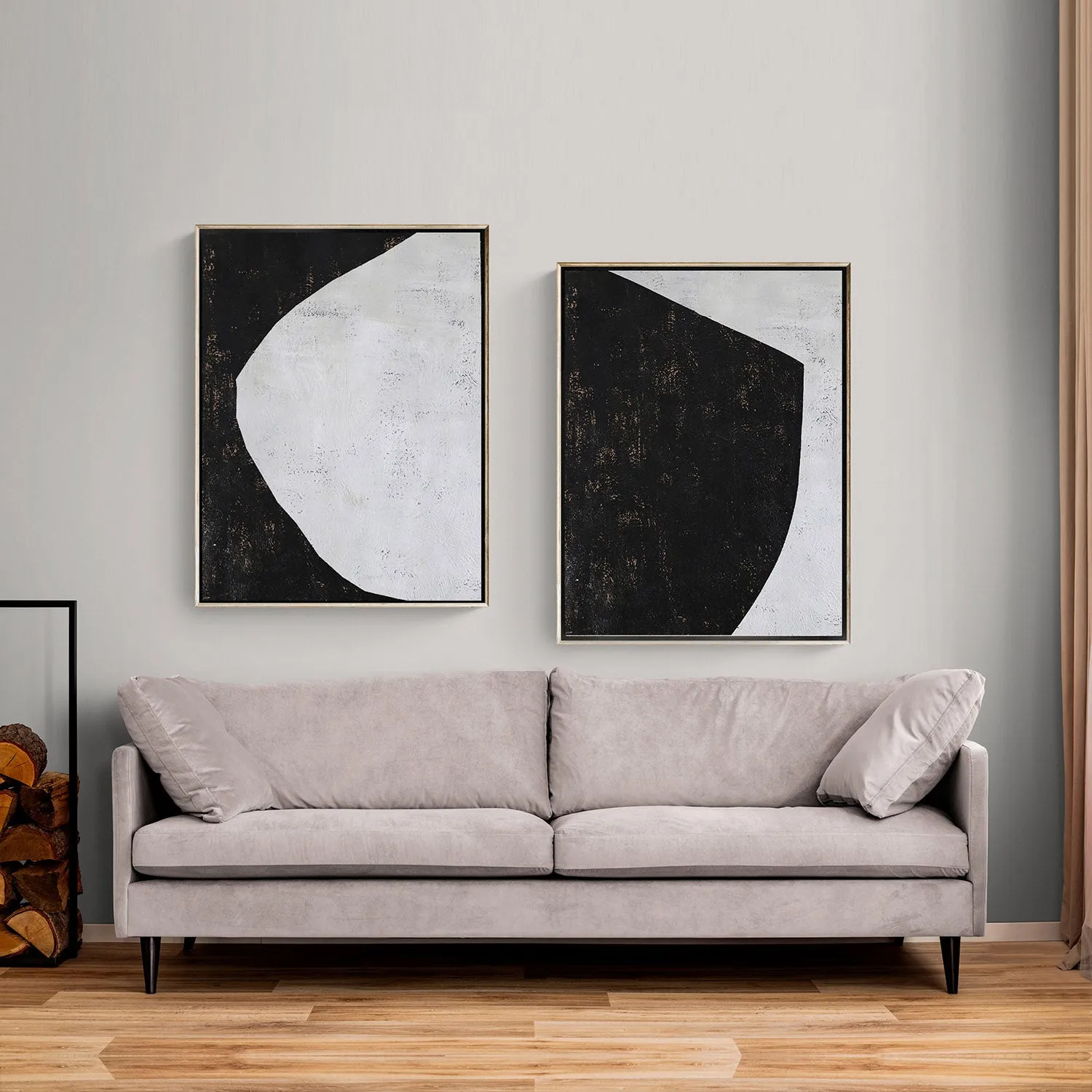 Set of 2 Geometric Painting P47