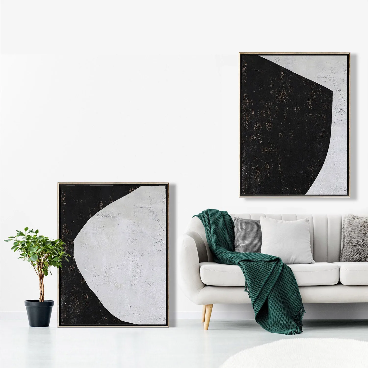 Set of 2 Geometric Painting P47