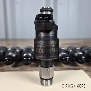 Set of 8 O-RING / -6 ORB BILLET ATOMIZER INJECTORS 800 LB/HR