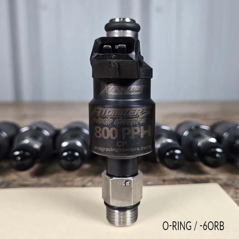 Set of 8 O-RING / -6 ORB BILLET ATOMIZER INJECTORS 800 LB/HR