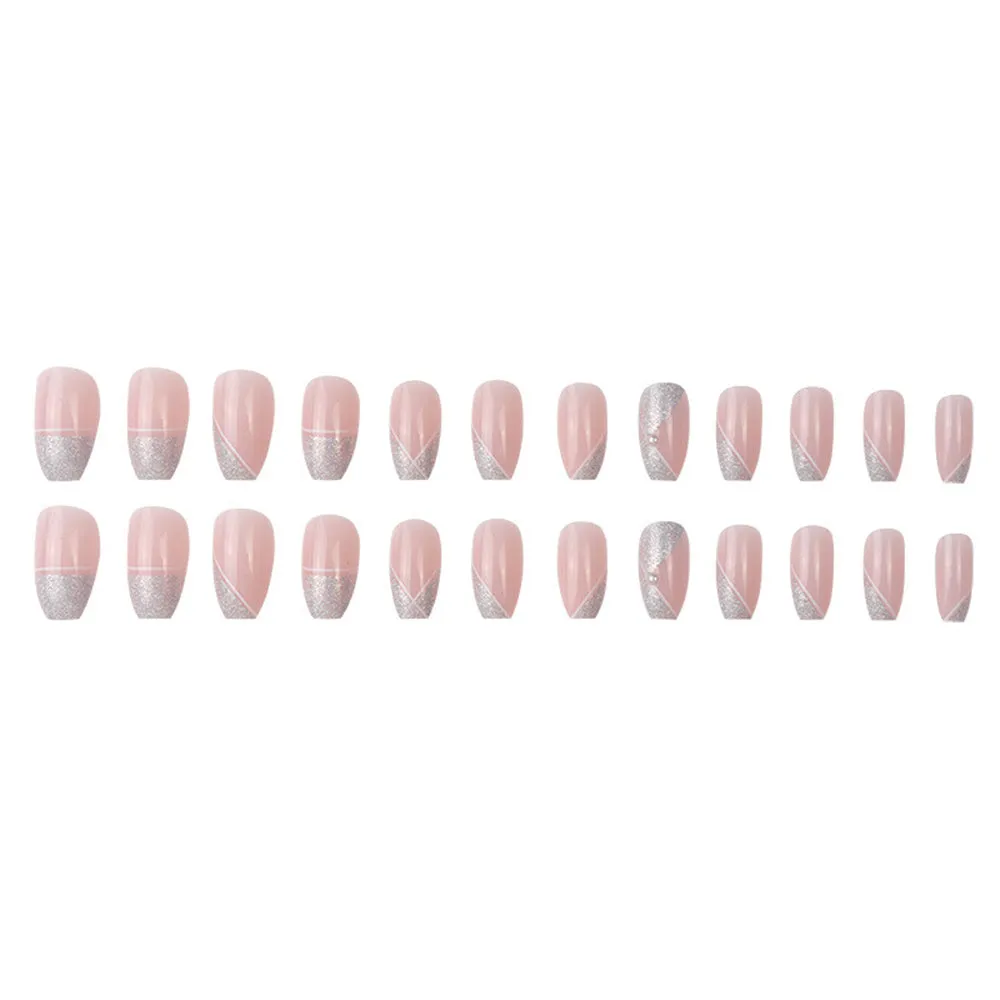 Short coffin Glittering pink diamonds