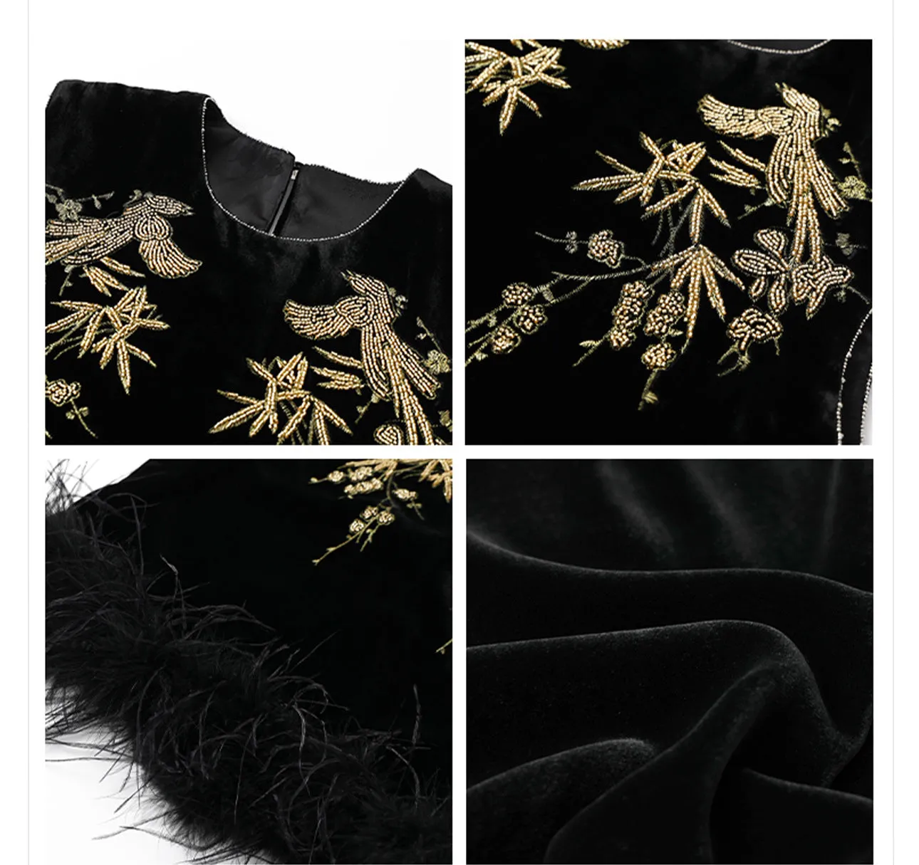Silk Kinslee Elegant Embroidery Qipao Cheongsam Two Piece