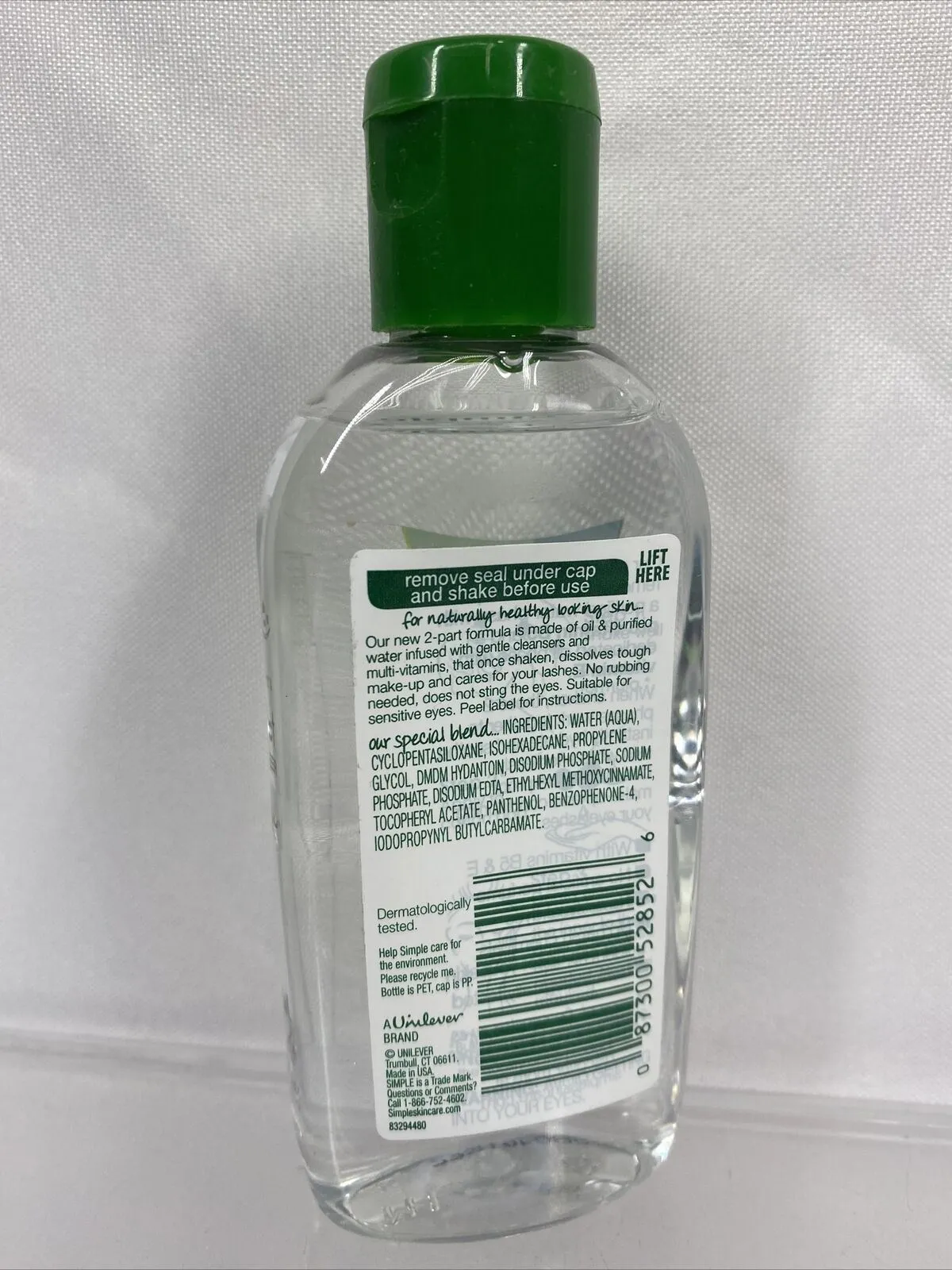 Simple Dual Effect Eye Makeup Remover -3.38oz