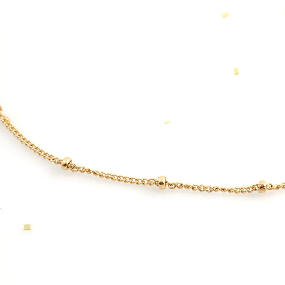 Simple Everyday Gold Bead Necklace