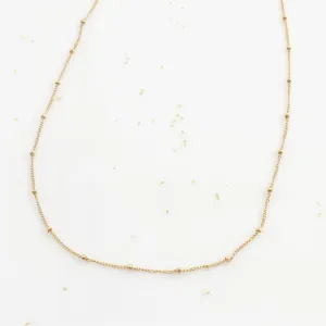 Simple Everyday Gold Bead Necklace