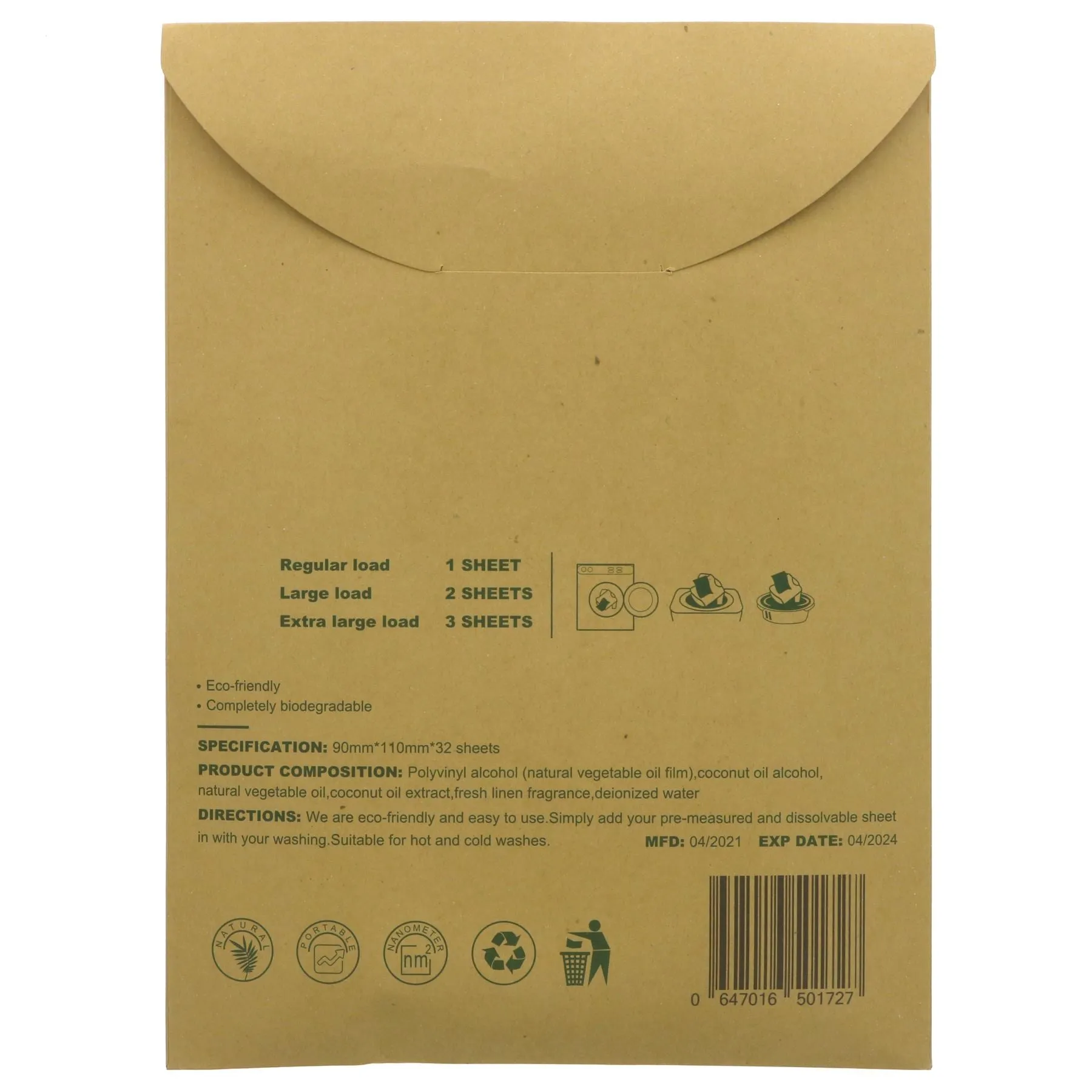 Simple Living Eco | Laundry Detergent Sheets | 32 Sheet