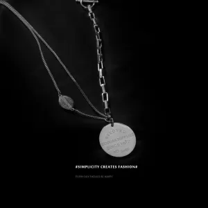 Simple Pendant Titanium Steel Necklace