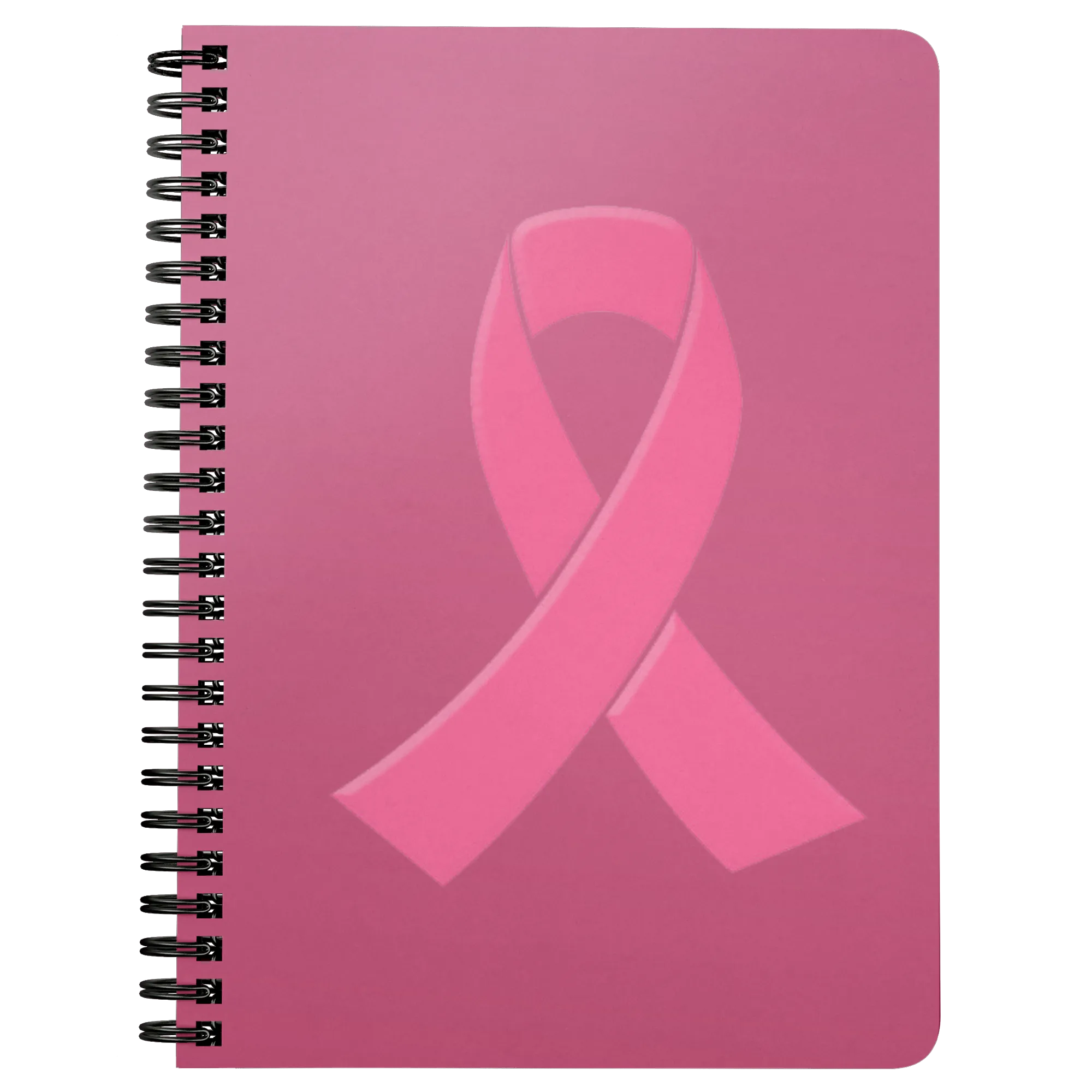 Simple Pink Ribbon Spiralbound Notebook Journal