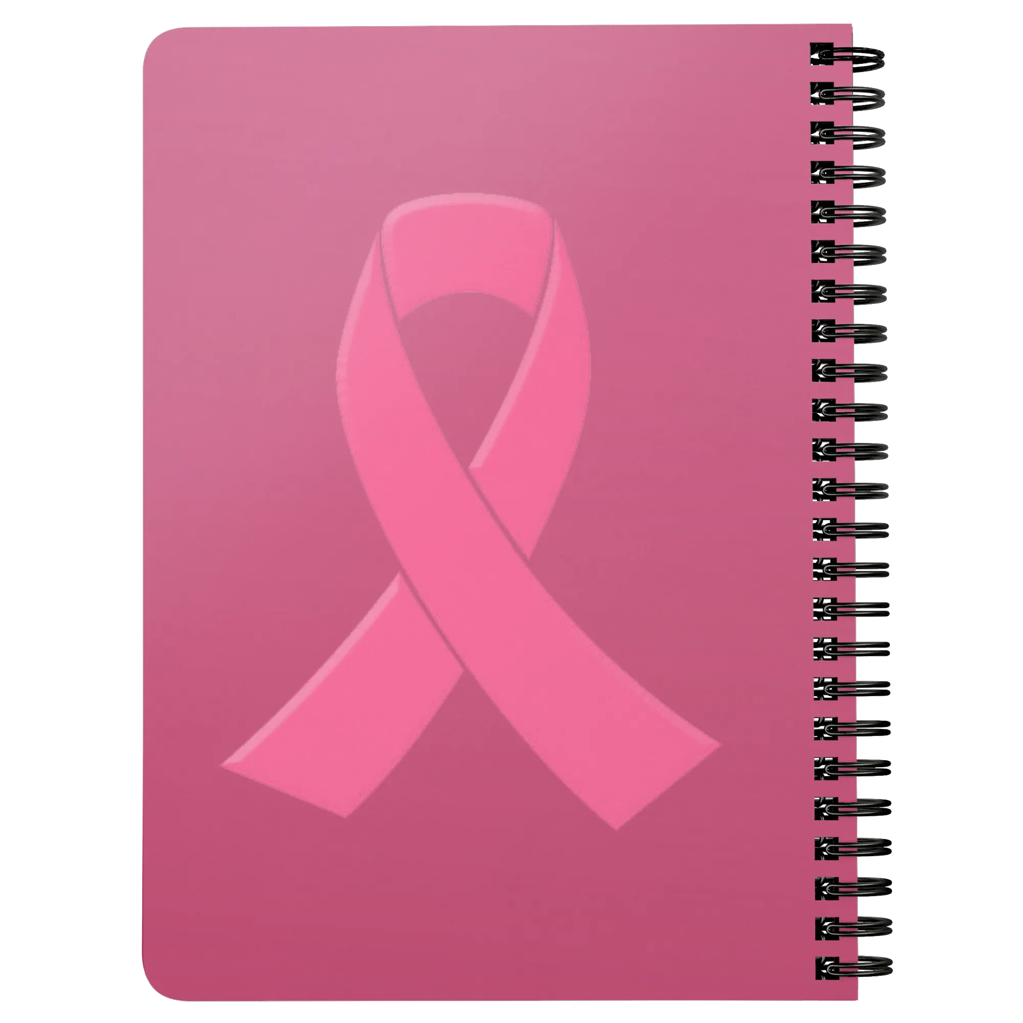 Simple Pink Ribbon Spiralbound Notebook Journal