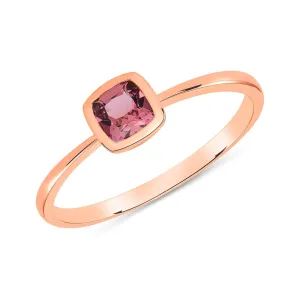 Simple Pink Tourmaline Ring