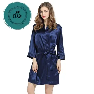 Simple Satin Robes 3019 NAVY