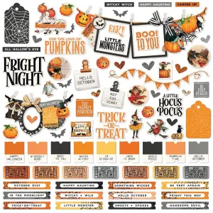 Simple Stories 12x12  Cardstock  Stickers  [Collection] - Simple Vintage October 31st