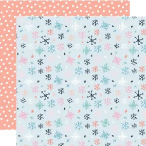 Simple Stories 12x12 Paper  [Collection]  - Winter Wonder - Chilly   Happy