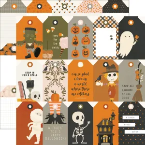 Simple Stories - FaBOOlous - 12x12 Single Sheet - Tag Elements