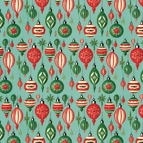 Simple Stories - Holly Jolly - Shiny Bright - 12x12 Single Sheet