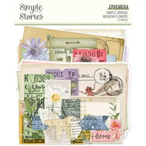 Simple Stories - Simple Vintage Meadow Flowers - Ephemera