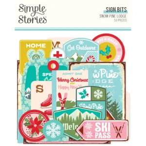 Simple Stories - Snow Pine Lodge - Sign Bits & Pieces