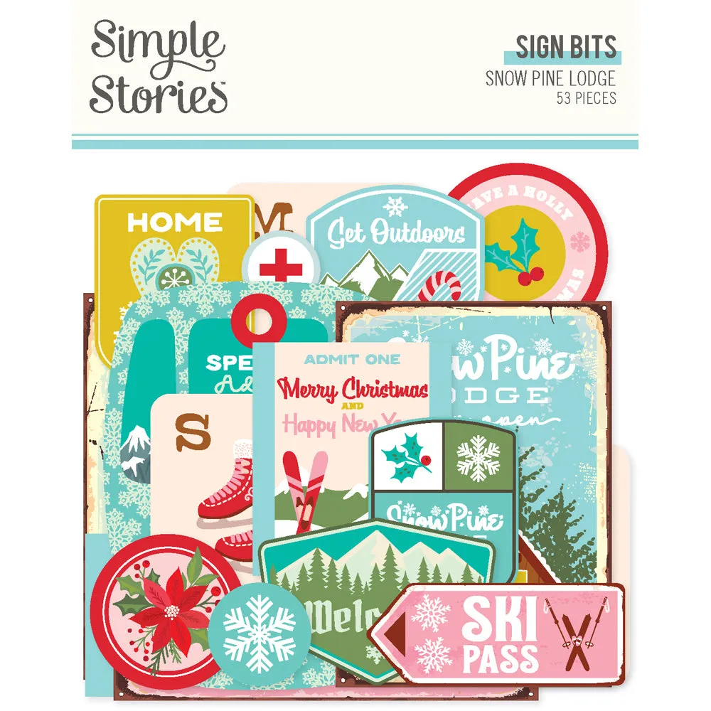 Simple Stories - Snow Pine Lodge - Sign Bits & Pieces