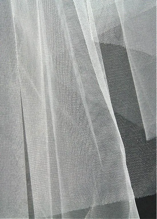 Simple Tulle Two-tier Wedding Veil With Comb