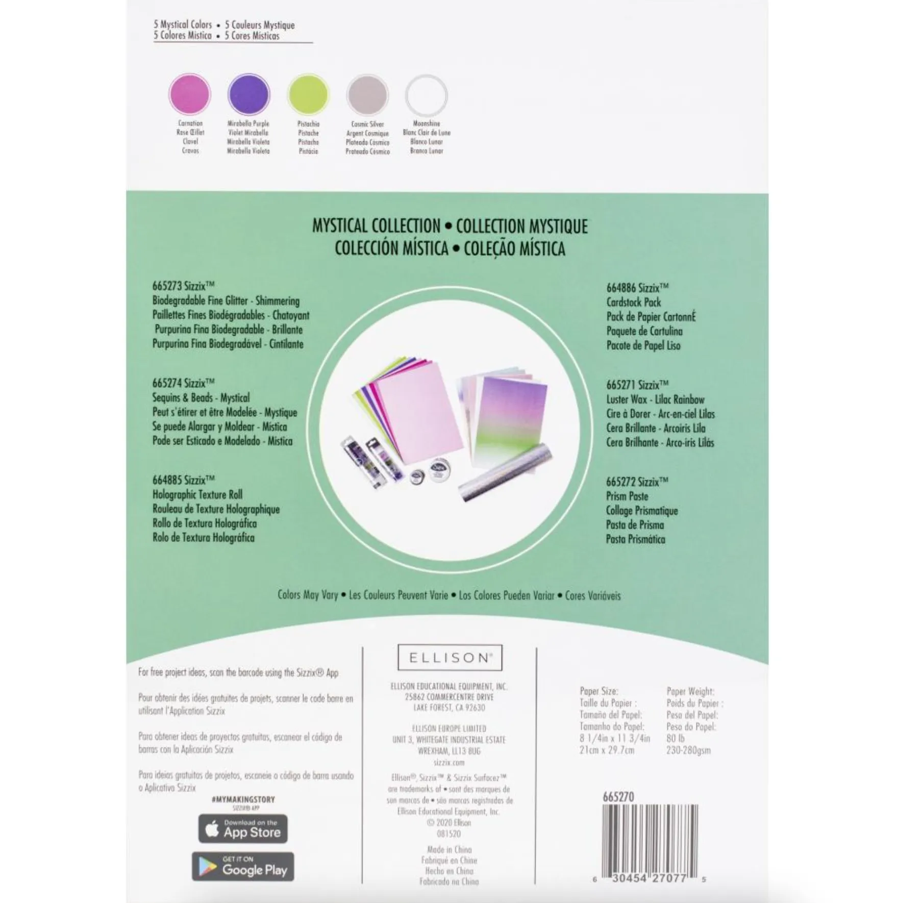 Sizzix Surfacez Opulent Cardstock Pack: Mystical Collection {B419}
