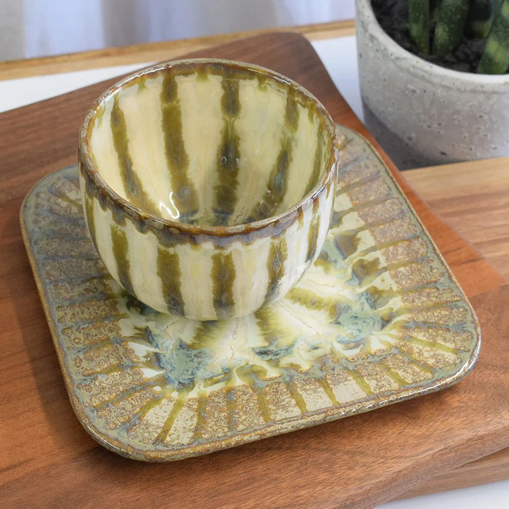 Small Square Plate Sparrow