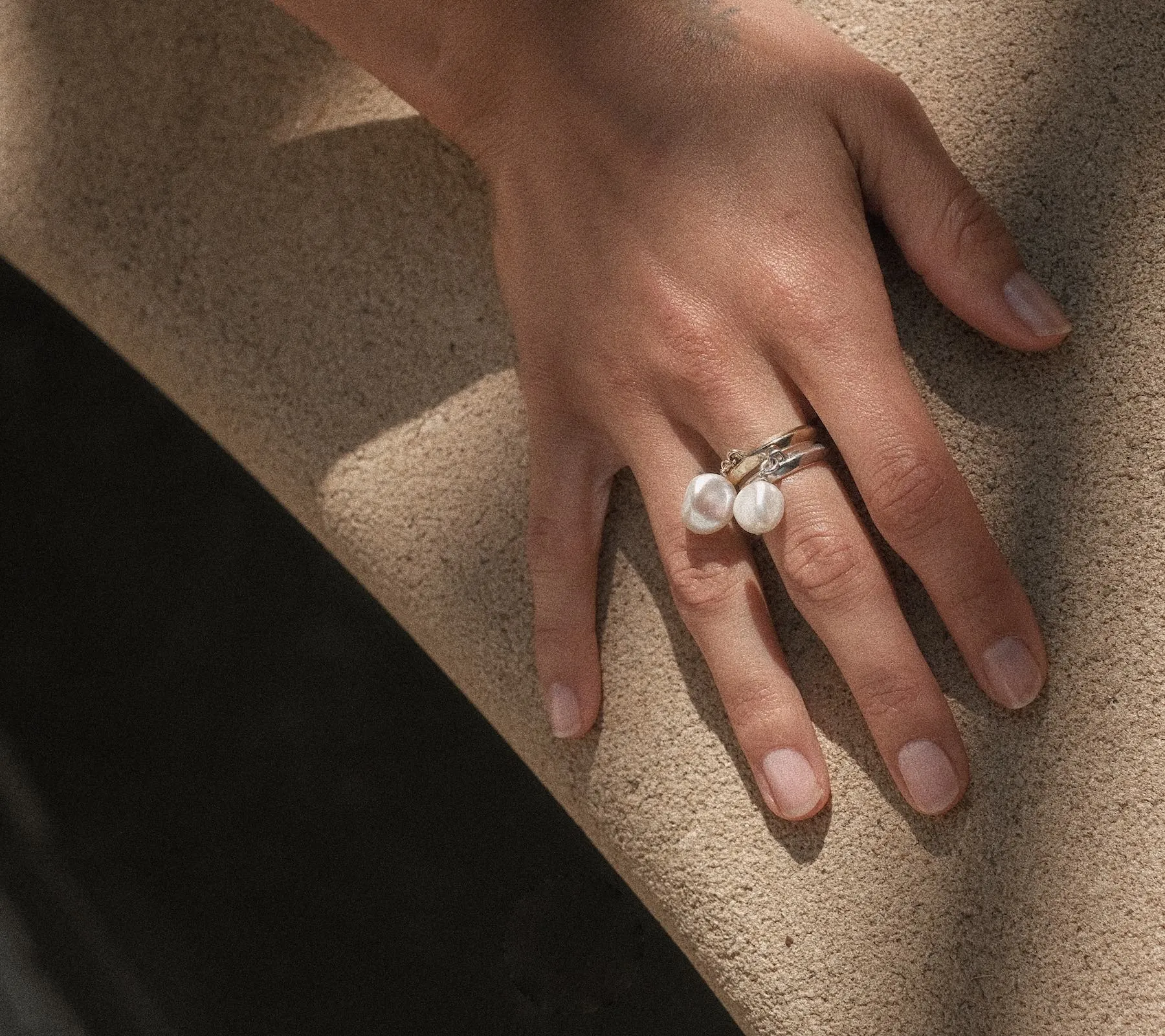 SOLD OUT - Orb Pearl Drop Rings