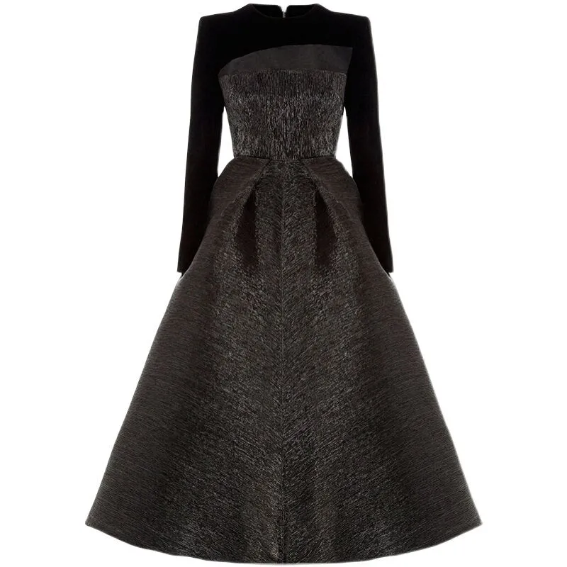 Solid Color Loose Elegant Dress