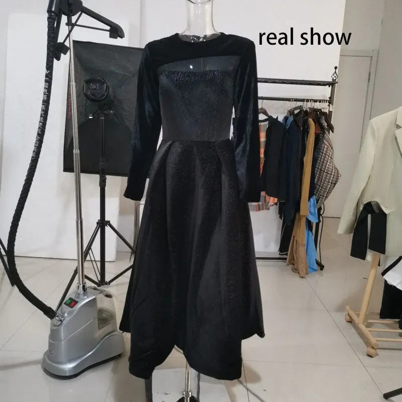 Solid Color Loose Elegant Dress