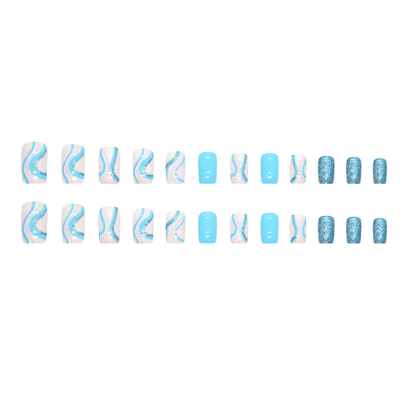 Square blue white Op-Art