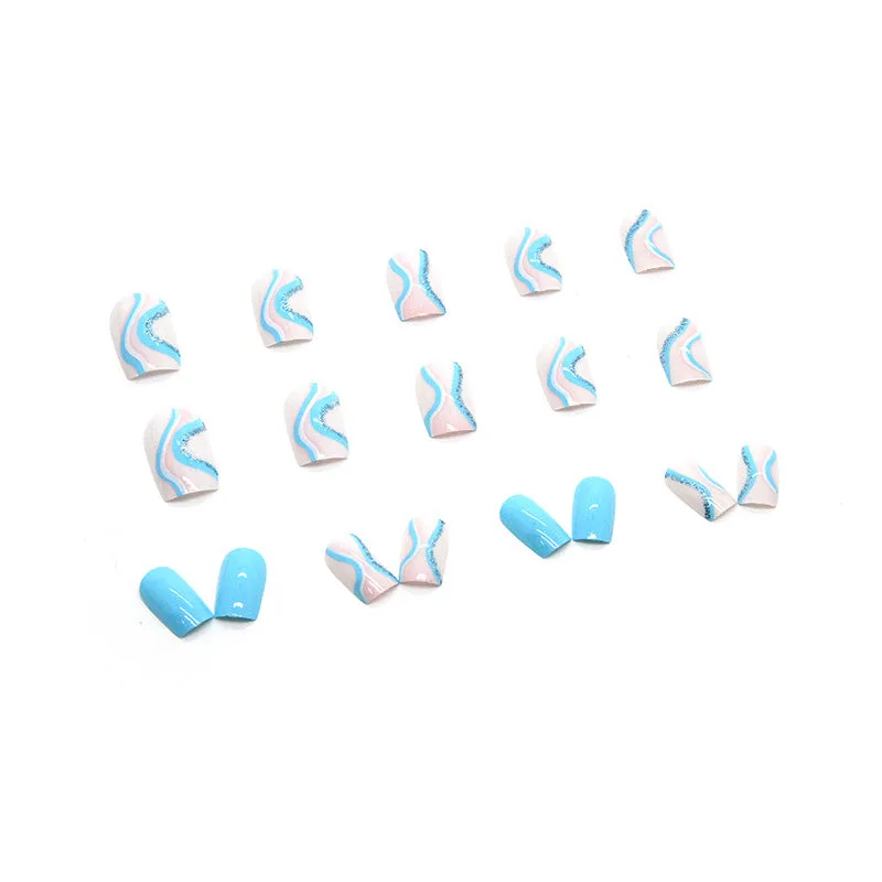 Square blue white Op-Art