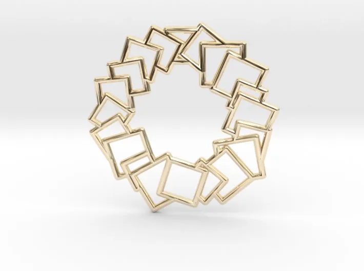 Squares Wreath Pendant (Metal)