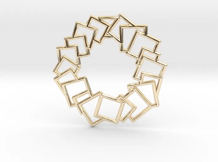 Squares Wreath Pendant (Metal)